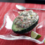 Gefüllte Avocado mit Nordseekrabben